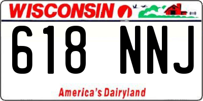 WI license plate 618NNJ