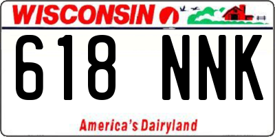WI license plate 618NNK