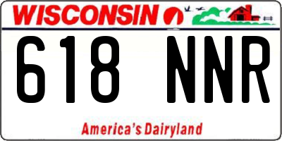 WI license plate 618NNR