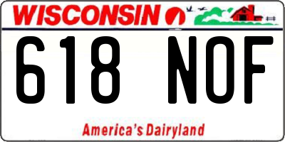 WI license plate 618NOF