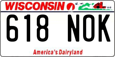 WI license plate 618NOK