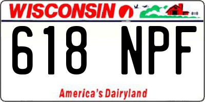 WI license plate 618NPF