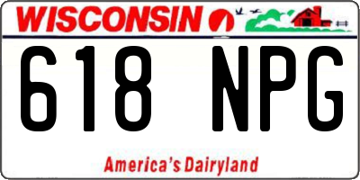 WI license plate 618NPG