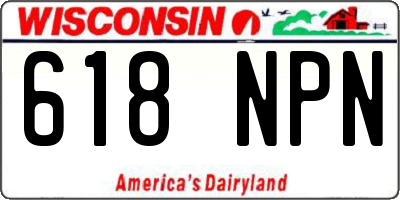WI license plate 618NPN