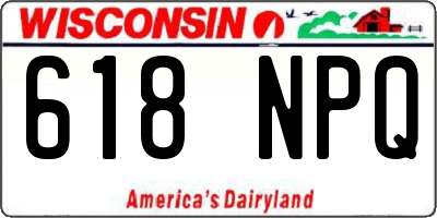 WI license plate 618NPQ