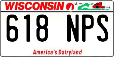 WI license plate 618NPS
