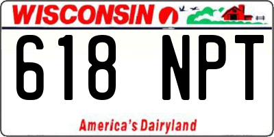 WI license plate 618NPT