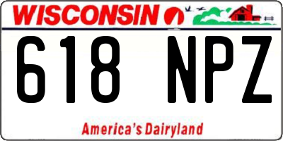 WI license plate 618NPZ