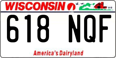 WI license plate 618NQF