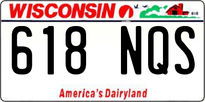 WI license plate 618NQS