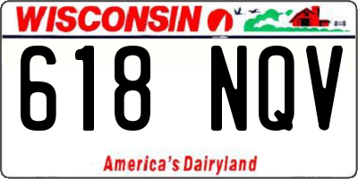 WI license plate 618NQV