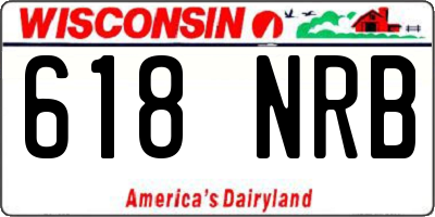 WI license plate 618NRB