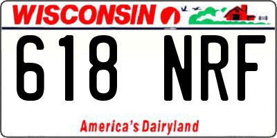 WI license plate 618NRF