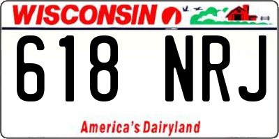 WI license plate 618NRJ