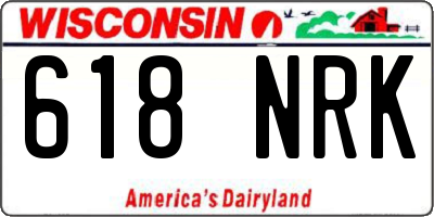 WI license plate 618NRK