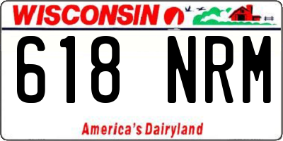WI license plate 618NRM