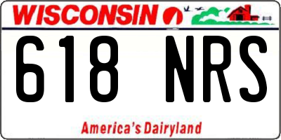 WI license plate 618NRS