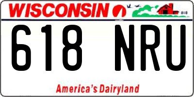 WI license plate 618NRU