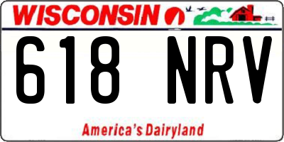 WI license plate 618NRV