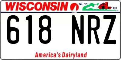WI license plate 618NRZ