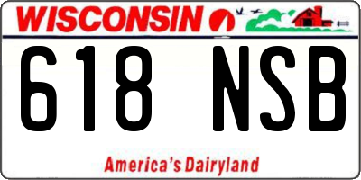 WI license plate 618NSB