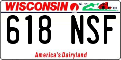 WI license plate 618NSF