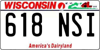 WI license plate 618NSI