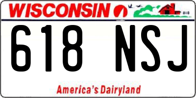 WI license plate 618NSJ