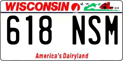 WI license plate 618NSM