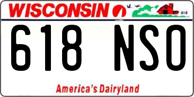 WI license plate 618NSO