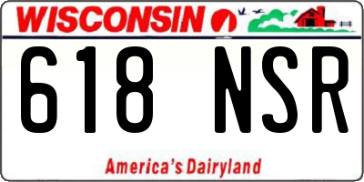 WI license plate 618NSR