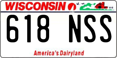 WI license plate 618NSS