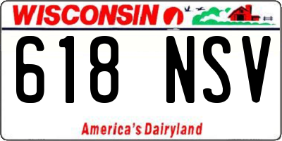 WI license plate 618NSV