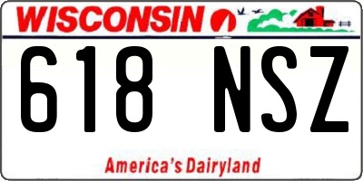 WI license plate 618NSZ