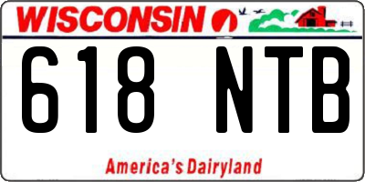 WI license plate 618NTB