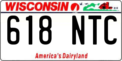 WI license plate 618NTC
