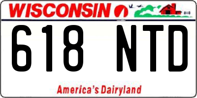 WI license plate 618NTD