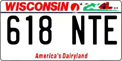 WI license plate 618NTE