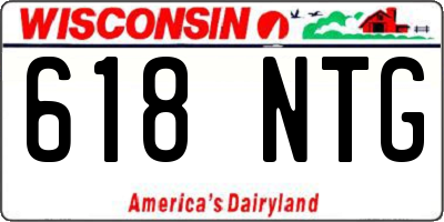 WI license plate 618NTG