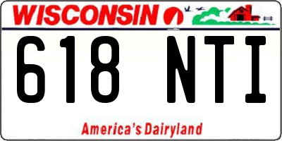 WI license plate 618NTI