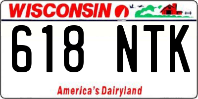 WI license plate 618NTK