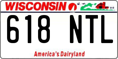 WI license plate 618NTL