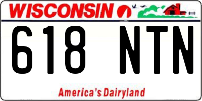 WI license plate 618NTN