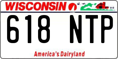 WI license plate 618NTP