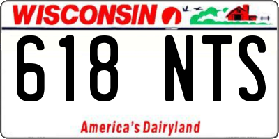 WI license plate 618NTS