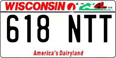 WI license plate 618NTT