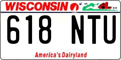 WI license plate 618NTU