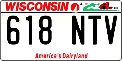 WI license plate 618NTV