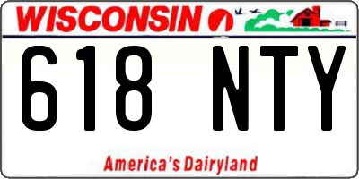 WI license plate 618NTY