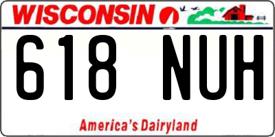 WI license plate 618NUH